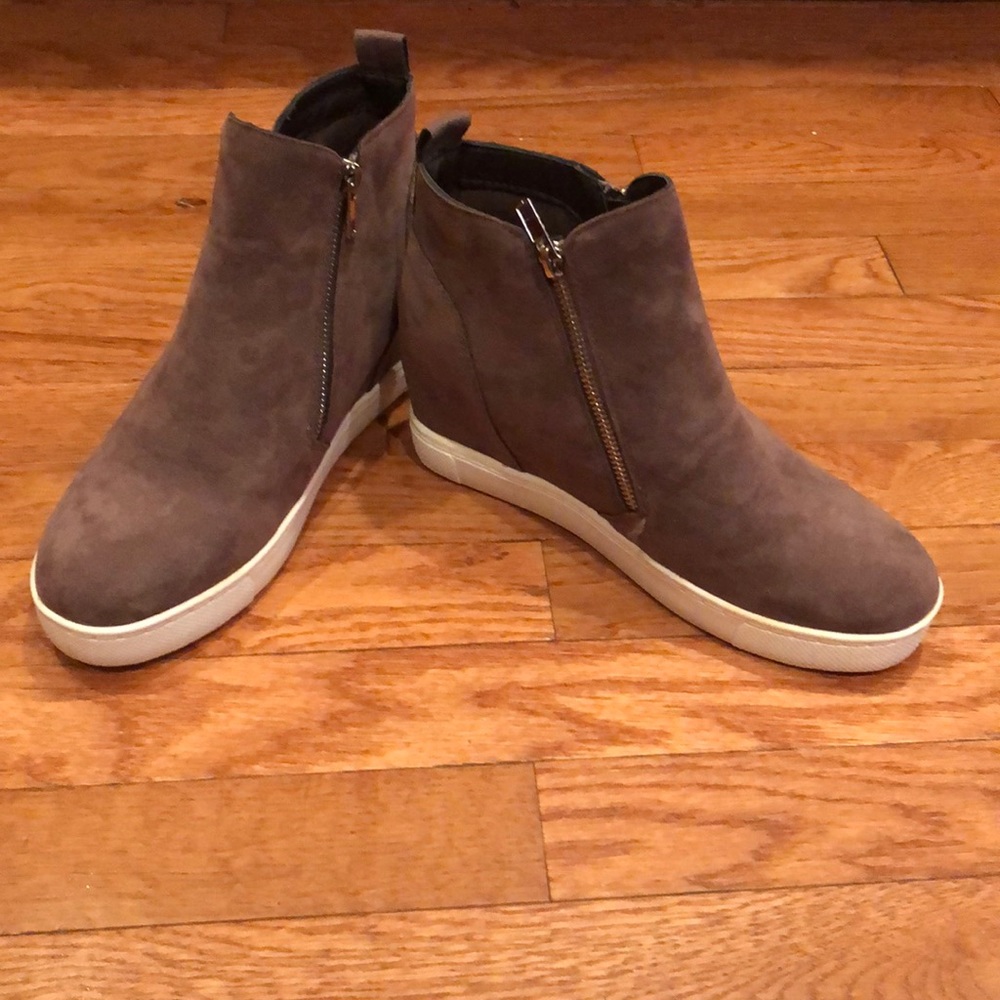 Gray Platform Sneakers